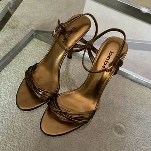 “Golden Girl” Strappy Gold Heels